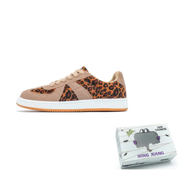 

Singing Износостойкие и легкие низкие скейтерские кроссовки унисекс - леопардовый коричневый, цвет Leopard Brown