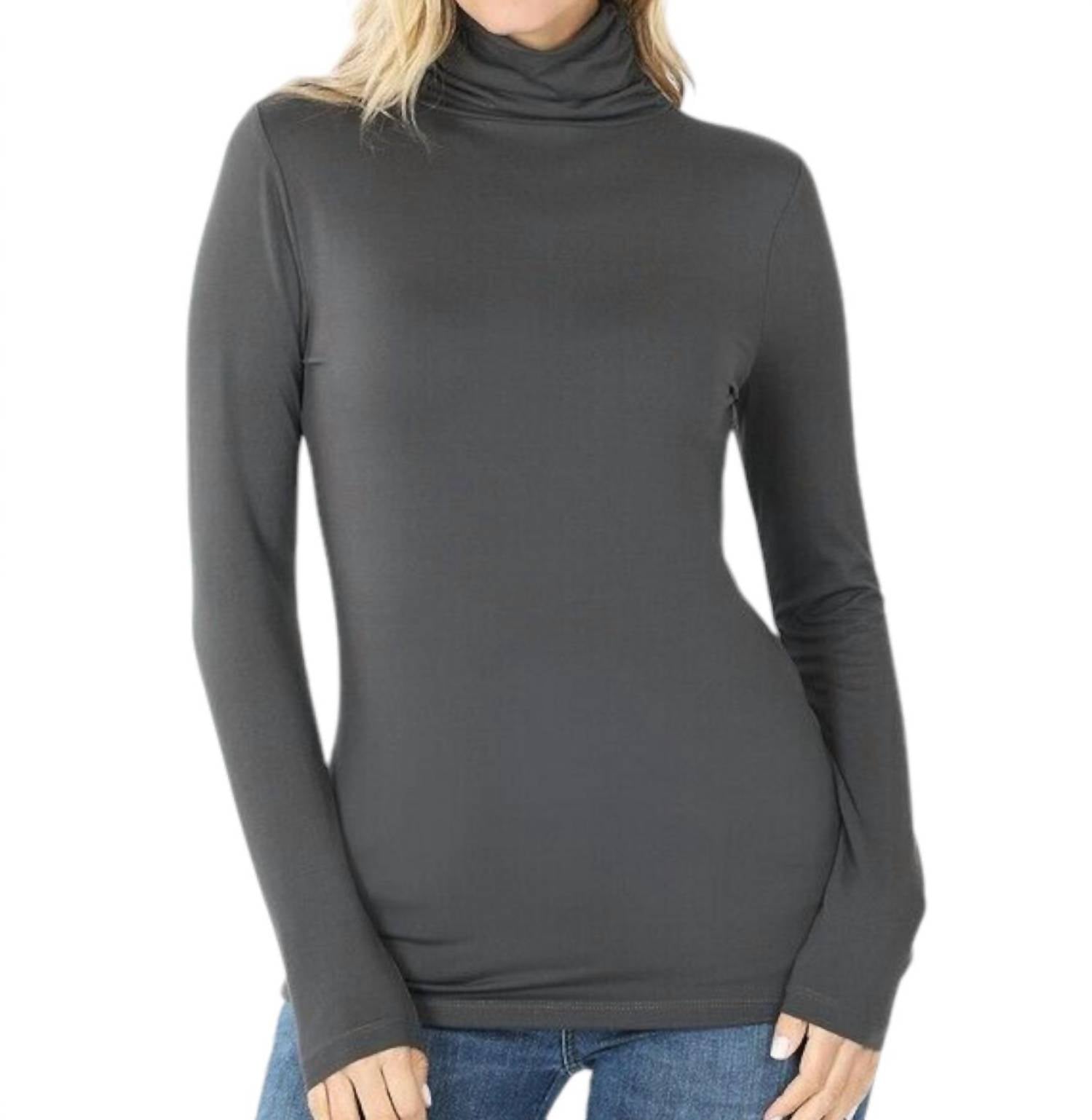 

Водолазка Luxe Rayon цвета Ash Grey ZENANA