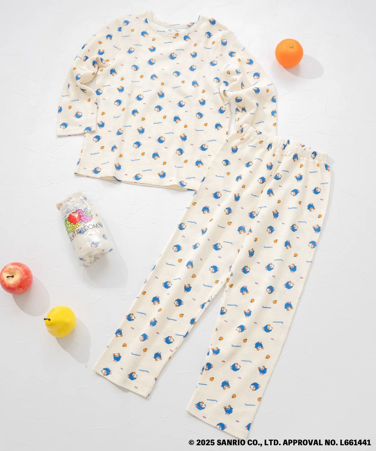 Детский комплект пижамы Fruit of the Loom Sanrio персонажи, саксо-синий