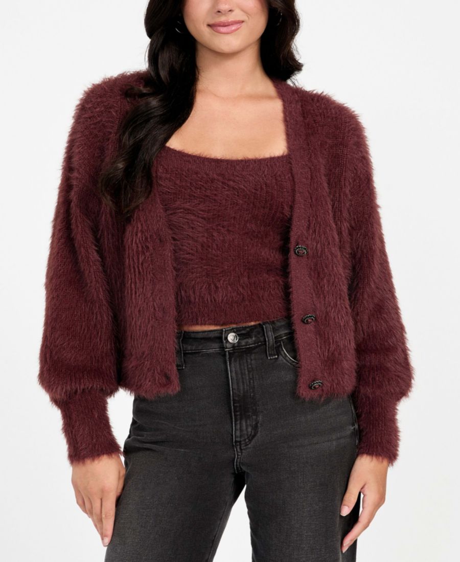 

Женский кардиган Keyla с пуговицами, украшенными стразами GUESS, Pure Choco