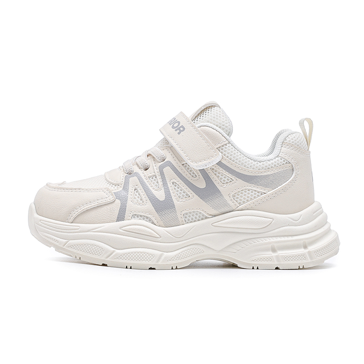 Детские кроссовки для бега Low top с амортизацией, дышащие, легкие и устойчивые к истиранию WARRIOR, бежевый красный — фото 3