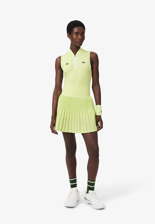 Платье Lacoste Vert Pistache Bic, трикотажное, расклешенное