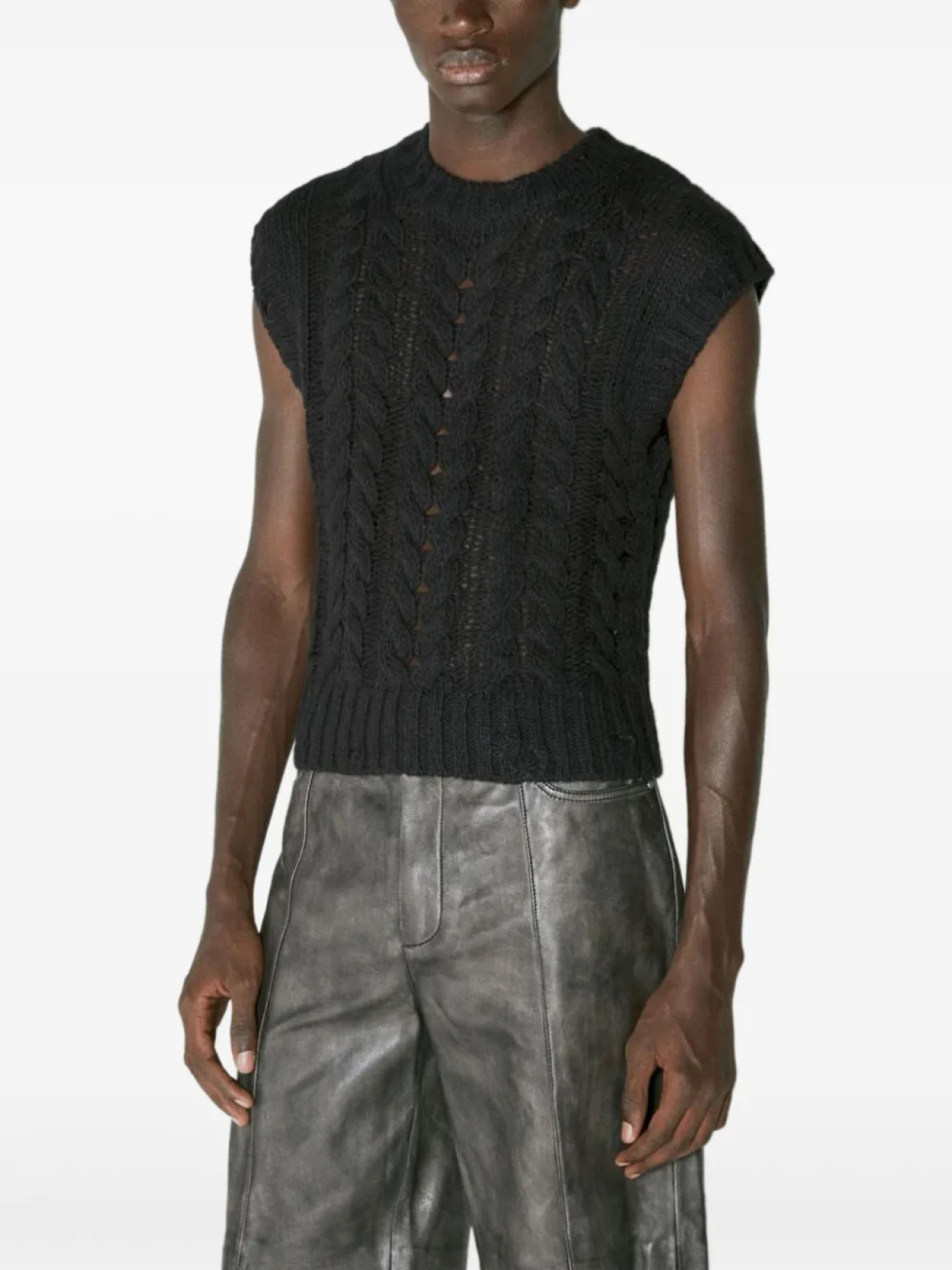 

Джемпер без рукавов крупной вязки Han Kjøbenhavn, черный