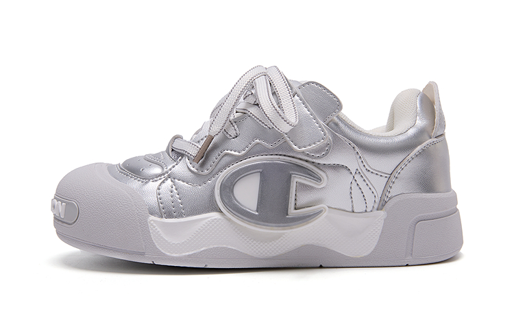 

Детские кроссовки Puffy Shoes Rebound And Breathable Low Top для скейтбординга Champion Kids, серебряный