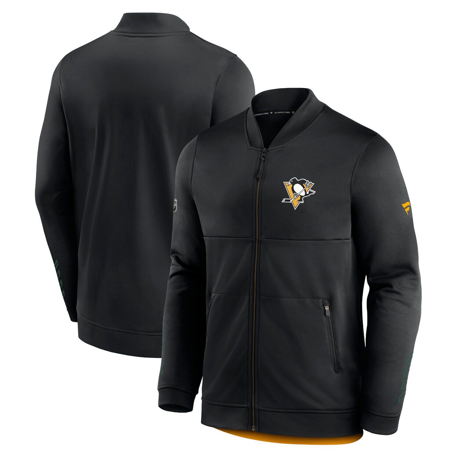 

Мужская черная фирменная куртка Pittsburgh Penguins на молнии во всю длину для раздевалки Fanatics, Черный, Мужская черная фирменная куртка Pittsburgh Penguins на молнии во всю длину для раздевалки Fanatics