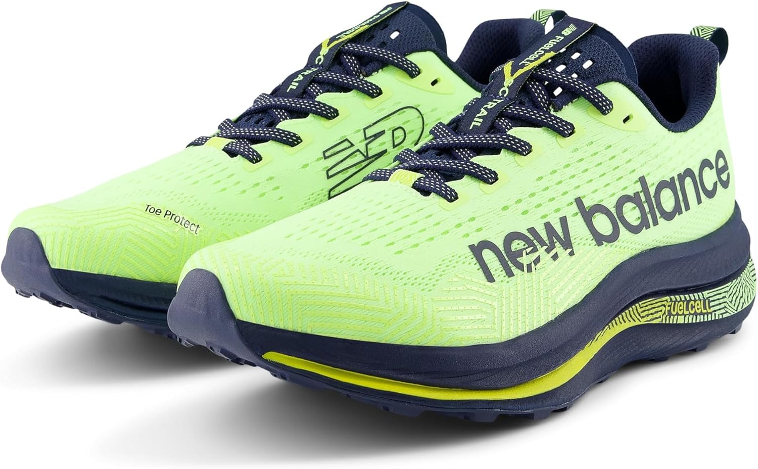 

Кроссовки для бега по пересеченной местности New Balance Fuelcell Supercomp Trail V1 для мужчин, Bleached Lime Glo/Nb Navy
