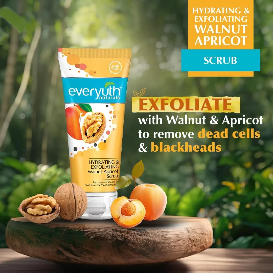 Скраб для тела Everyuth Naturals Hydration & Exfoliating Walnut Apricot 100 г — фото 3