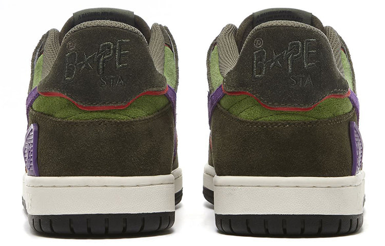 Кроссовки A Bathing Ape Bape sta Sk8 'Green Dark Purple', зеленый — фото 3