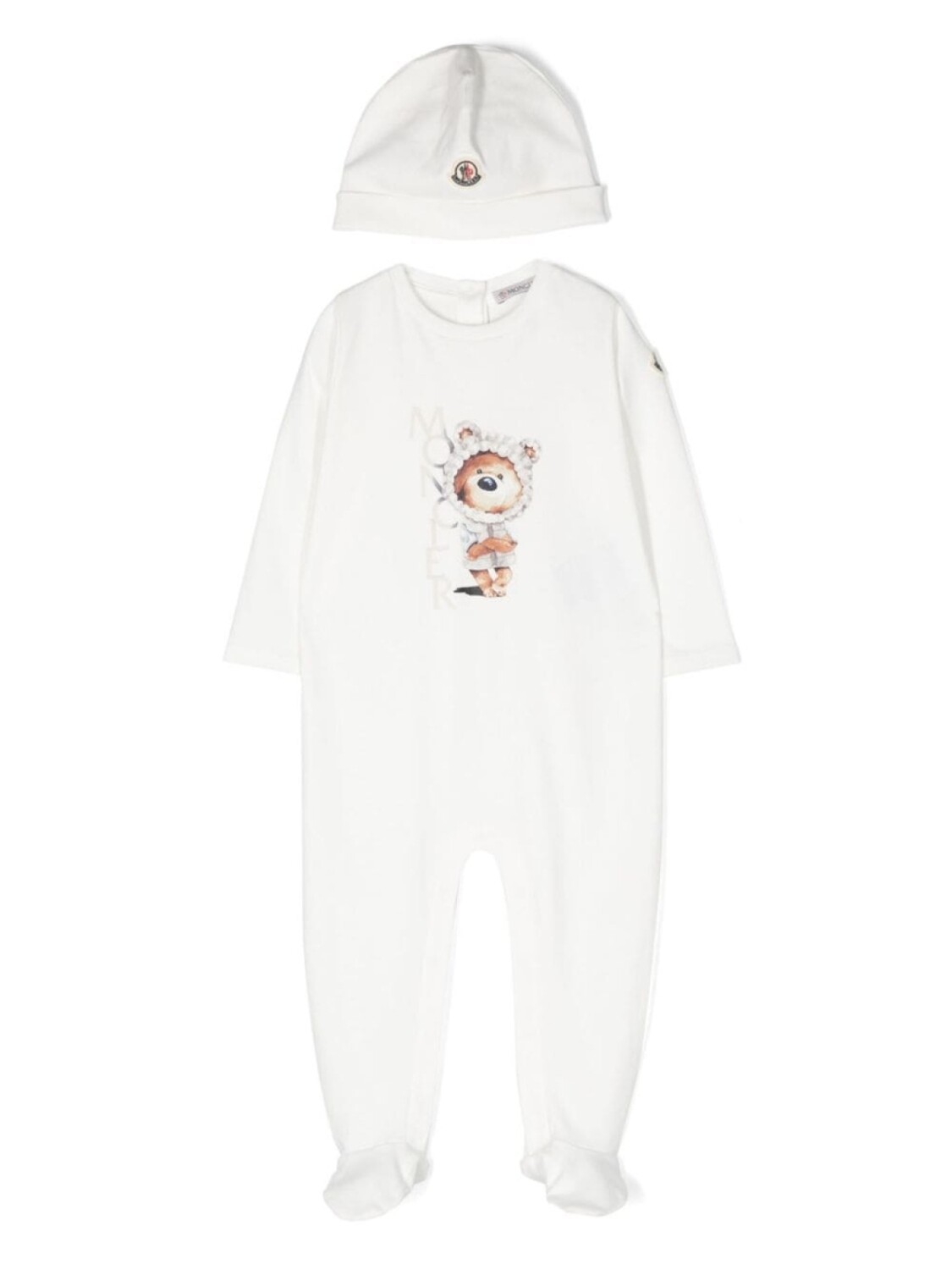 

Moncler Enfant комплект для новорожденного с логотипом, белый