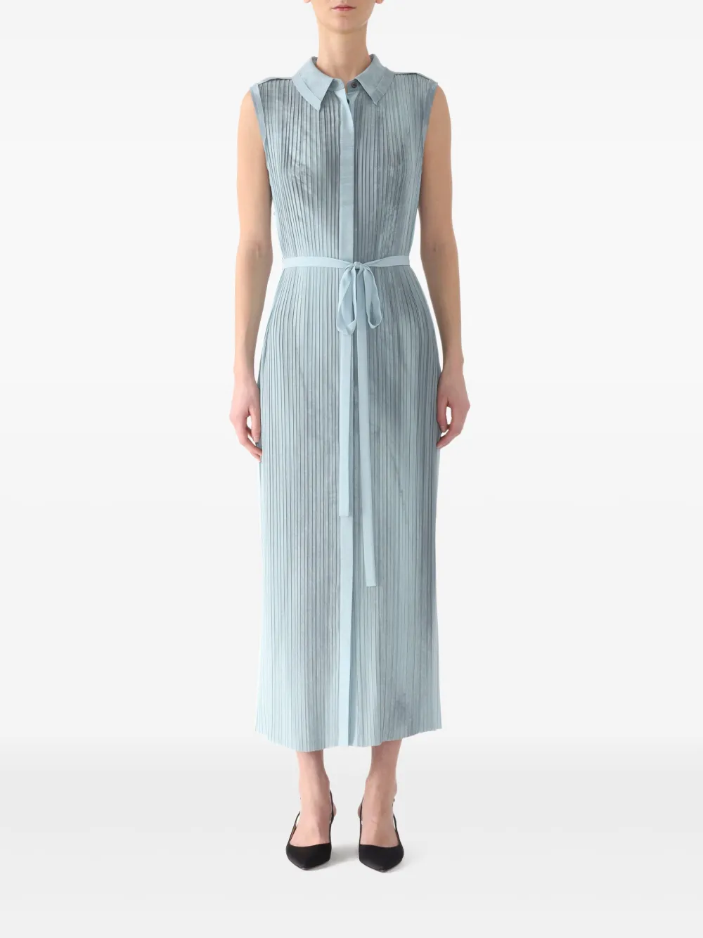 

Платье миди с плиссированным эффектом Jason Wu Collection, синий