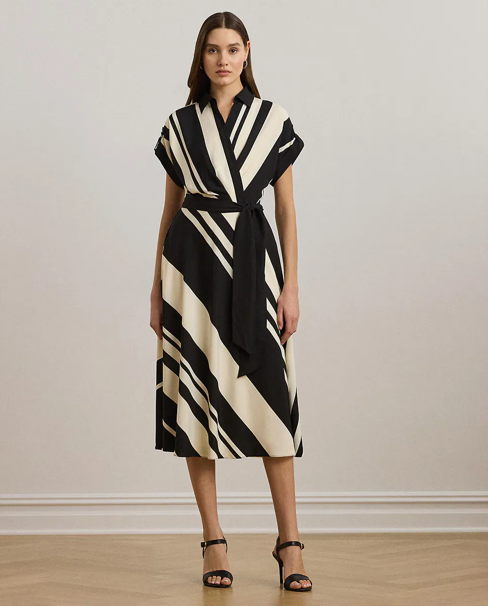 

Платье миди с бантом Lauren Ralph Lauren, мультиколор