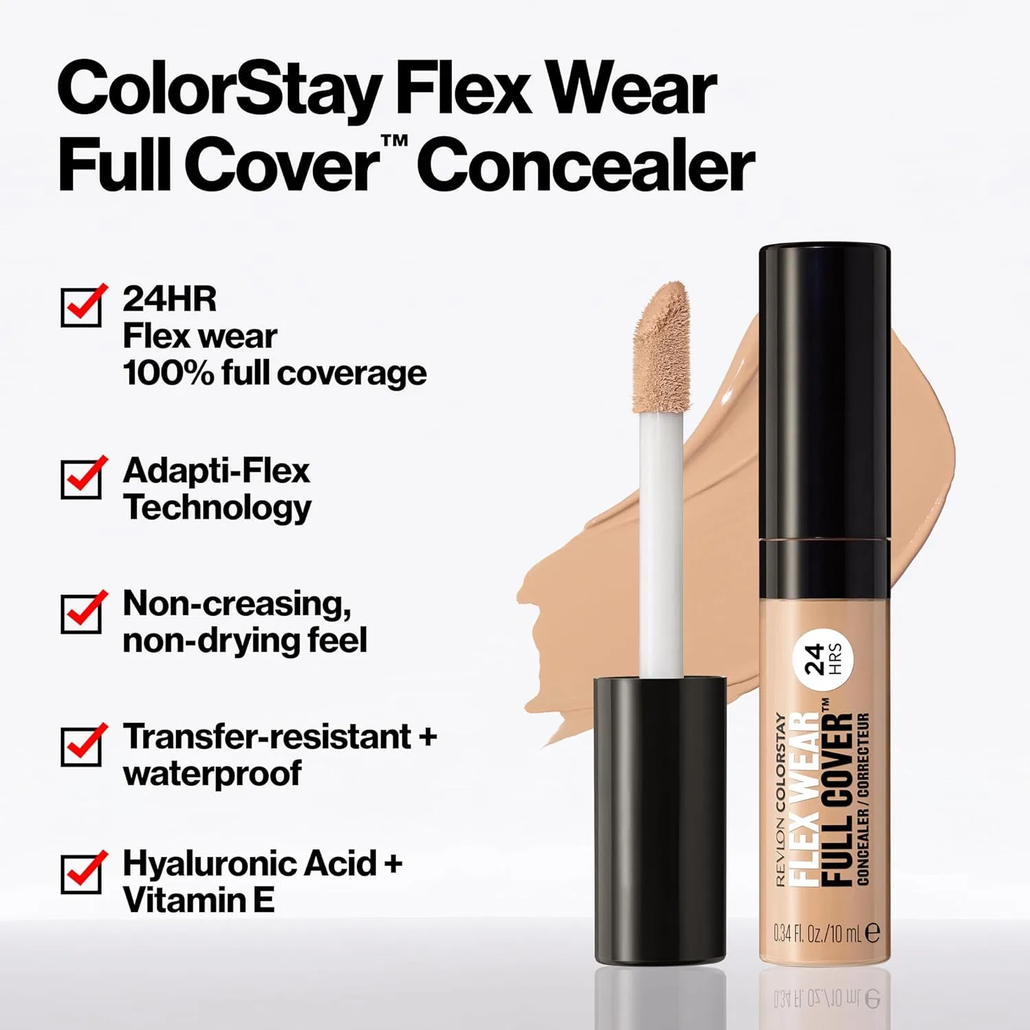 Консилер REVLON ColorStay Flex Wear Full Cover с гиалуроновой кислотой и витамином Е Revlon — фото 3