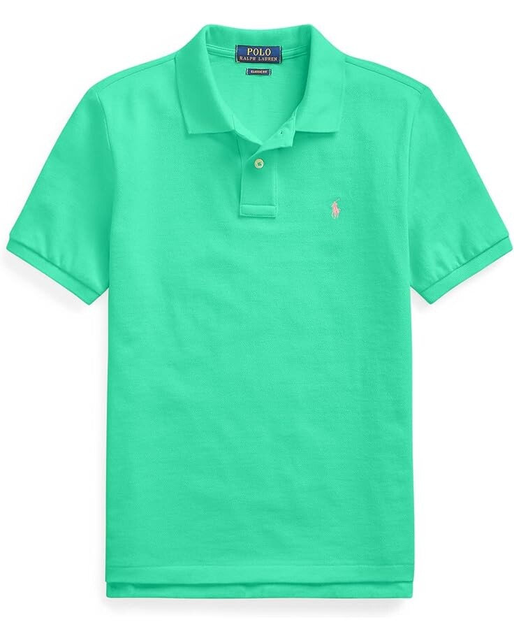 

Поло Polo Ralph Lauren Kids Cotton Mesh Polo Shirt, цвет Sunset Green