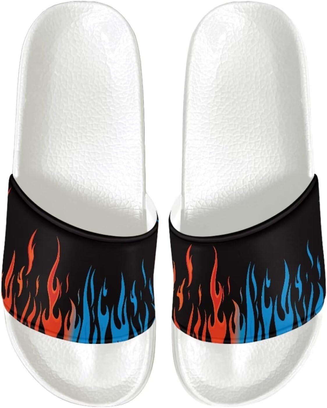 

Мужские спортивные сандалии Psesaysky с открытым носком, нескользящие, удобные, для душа, с открытым носком, слайдеры с одной полоской, однотонные, для максимального комфорта летом, Fire Flame