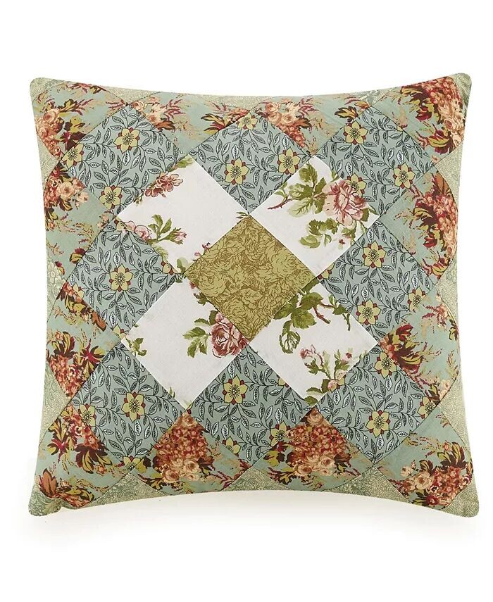 

Декоративная подушка Olivia Patchwork размером 16 x 16 дюймов Modern Heirloom, зеленый