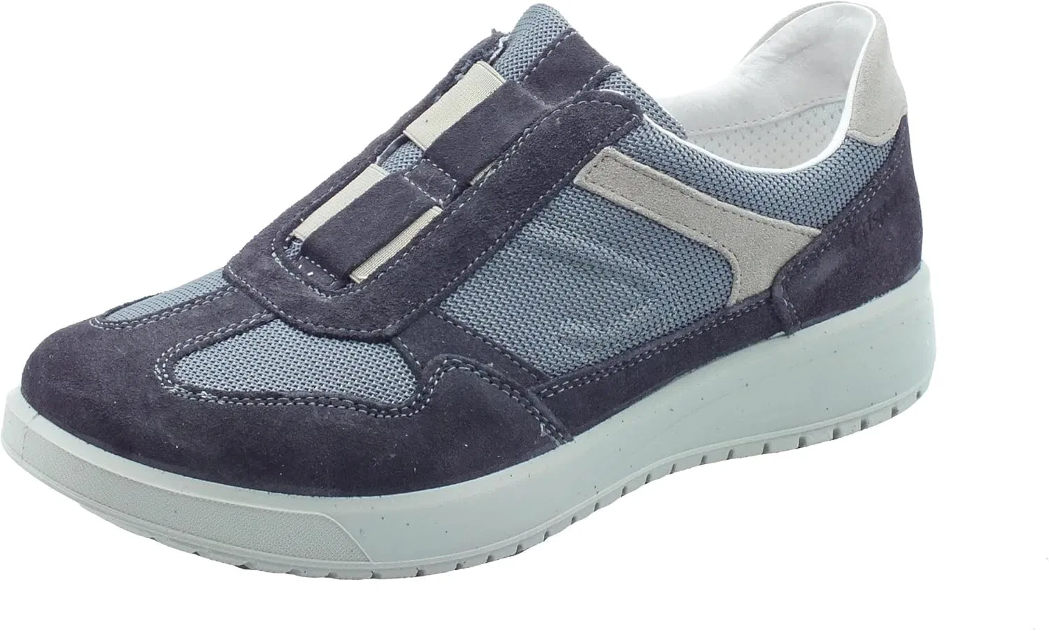 Мужские мокасины Grisport Active 43642eV25 Deep Vesuvio из кожи и синей ткани, с антистатической подошвой