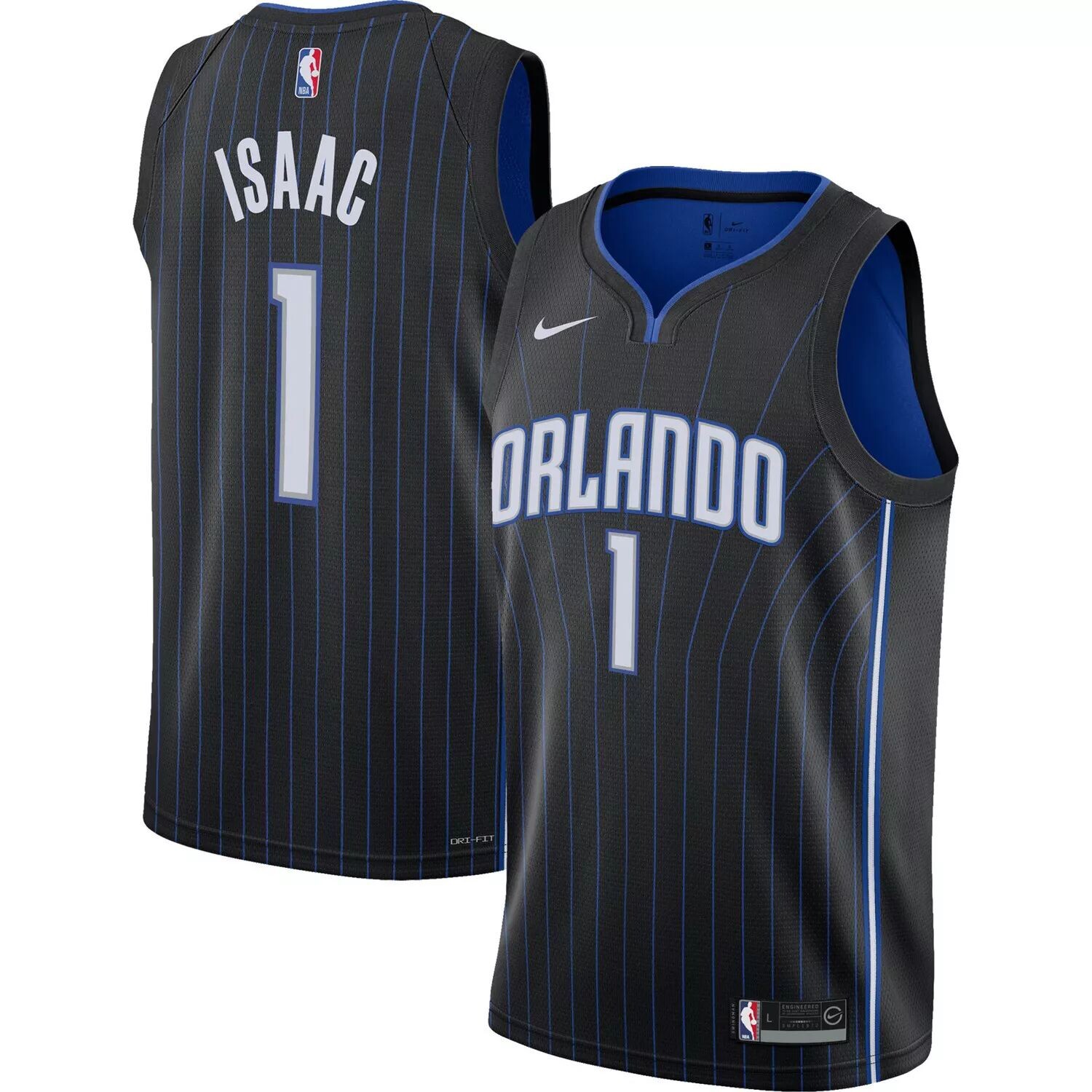 

Молодежная майка Nike Jonathan Isaac Black Orlando Magic 2021/22 Swingman — Icon Edition Nike