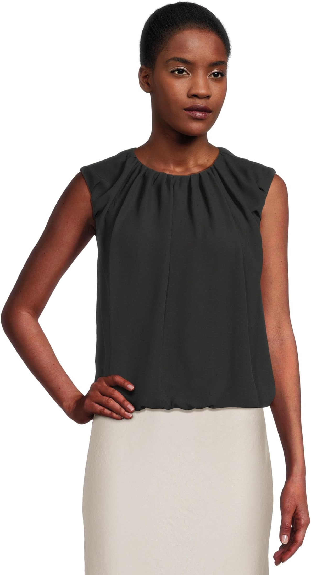

Топ Madewell jade top - polyester chiffon, цвет True Black 1