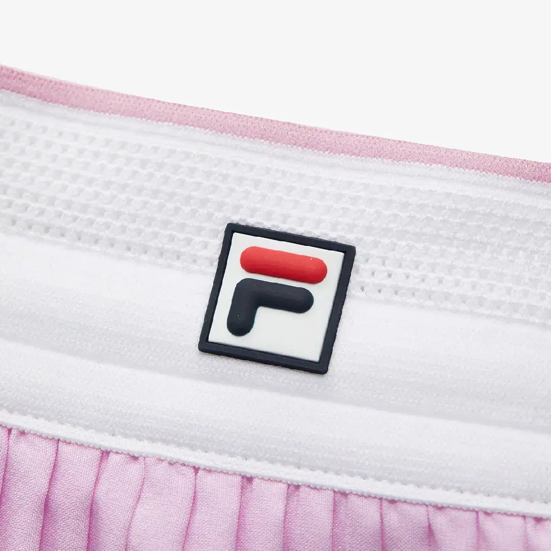 FILA KIDS SS25 однотонная умеренная юбка летняя Kids' Pink — фото 4