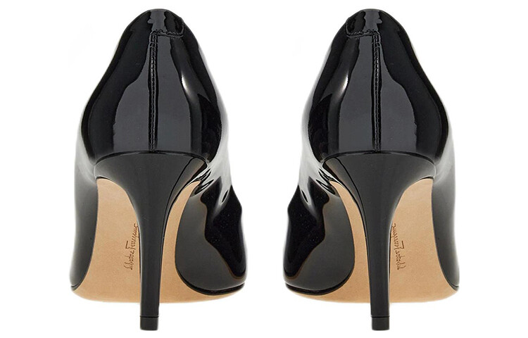 Туфли на высоком каблуке женские Ferragamo, черный — фото 4