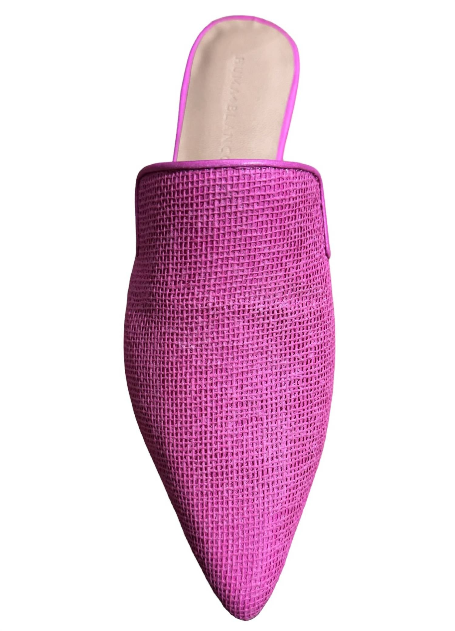 Женские мюли Ilaria плоские в пеньковом оттенке маджента HUMA BLANCO, Magenta Jute — фото 3