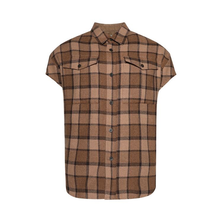 

Рубашка Dries Van Noten Check Sleeveless Shirt Brown, коричневый