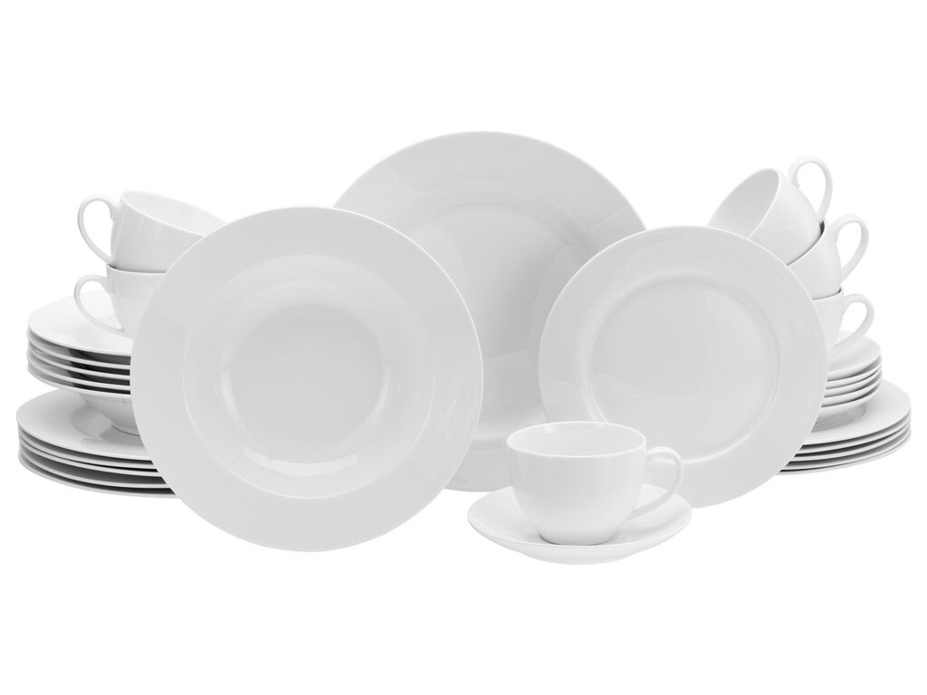 

CreaTable, 16629, Fleur Royal Cream White, комбинированный сервиз, 30 предметов, фарфор, бежевый