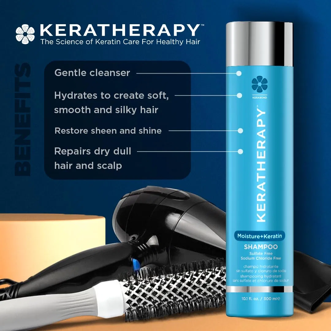 Увлажняющий шампунь с кератином «Keratin Infused Moisture» от Keratherapy, 300 мл Keratherapy — фото 4
