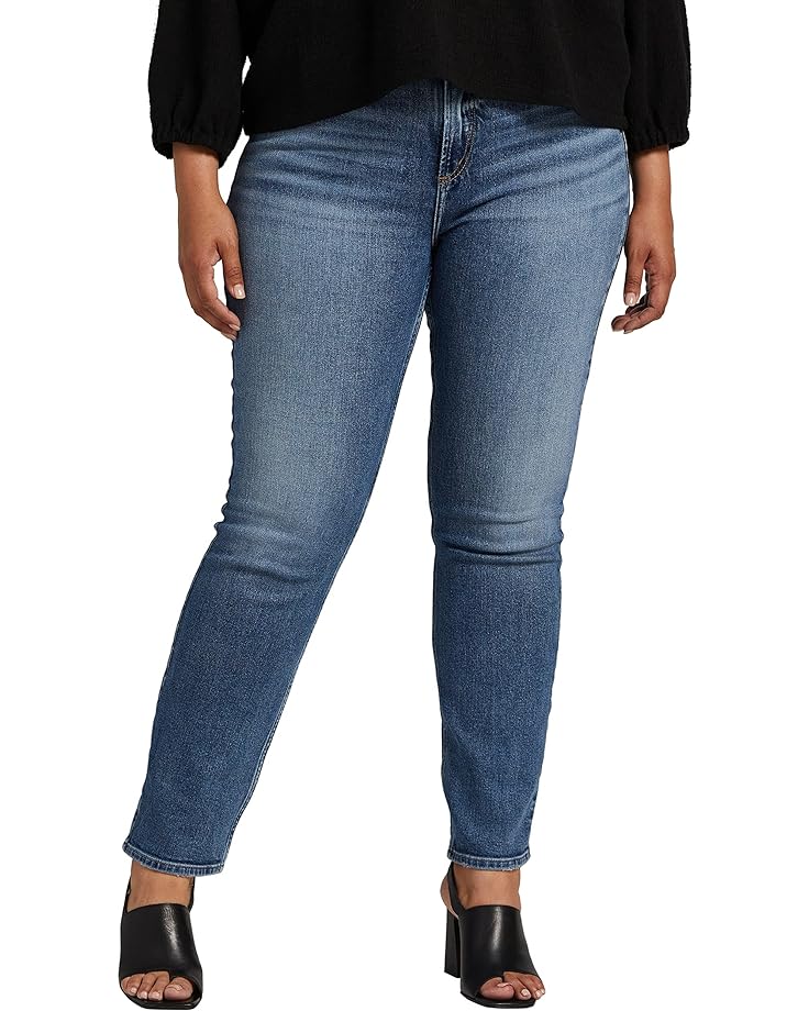 

Джинсы Silver Jeans Co. Plus Size Most Wanted Mid-Rise Straight Leg Jeans W63413SOC332, цвет Medium Indigo Wash