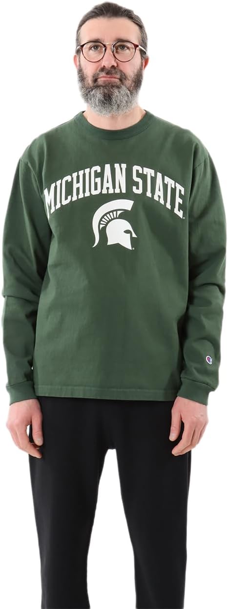 

Мужская футболка с длинным рукавом Champion T1011, производство США, C5-Y405, 100% хлопок, графический принт, круглый вырез, круглый корпус, зеленый