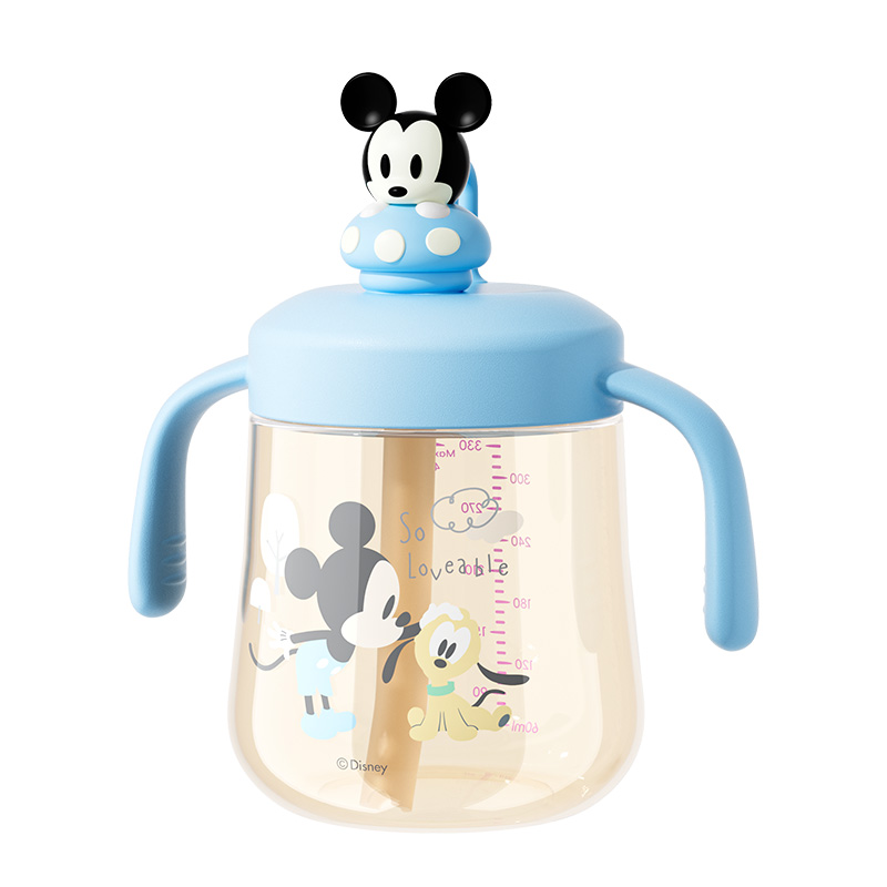 Пластиковые стаканы для воды Mickey Mouse Lotso 400ML Disney, Mickey Mouse With Handle/Two Suction Cups