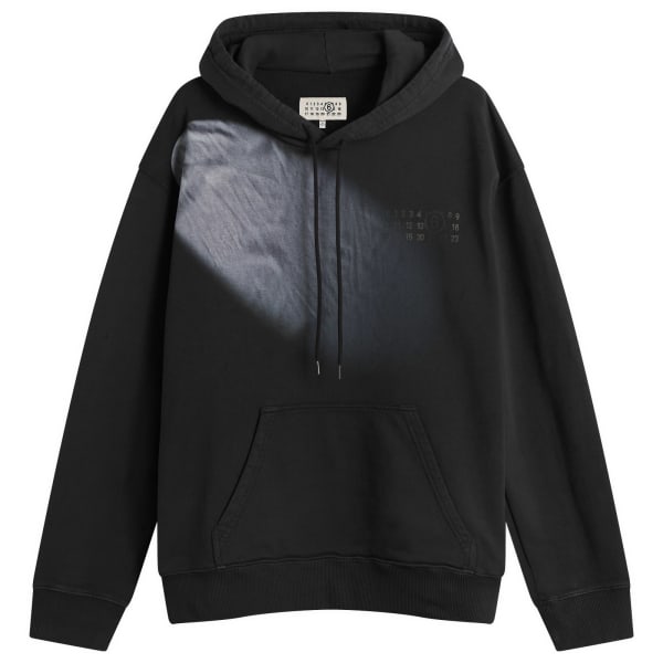 Толстовка с капюшоном в виде светового луча Mm6 Maison Margiela, washed черный