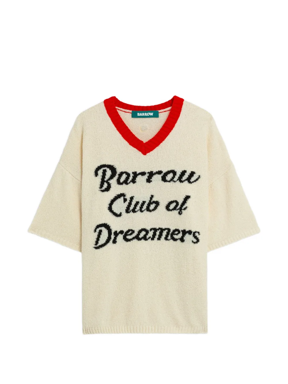 

Джемпер с V-образным вырезом и короткими рукавами Barrow, бежевый