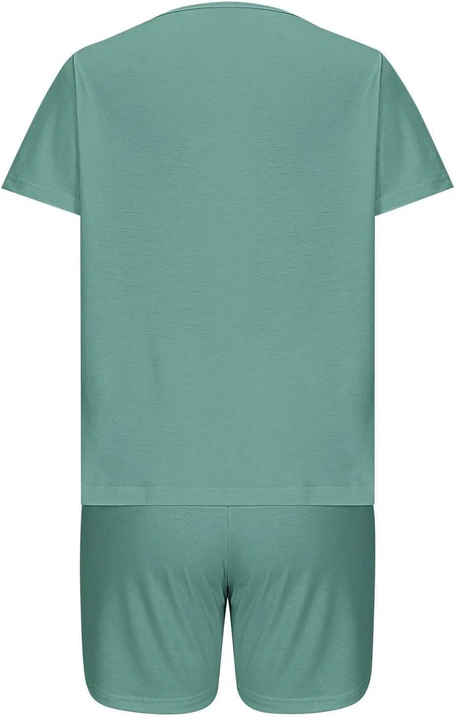 Женский спортивный костюм с футболкой и шортами, Generic, A01_mint Green — фото 3