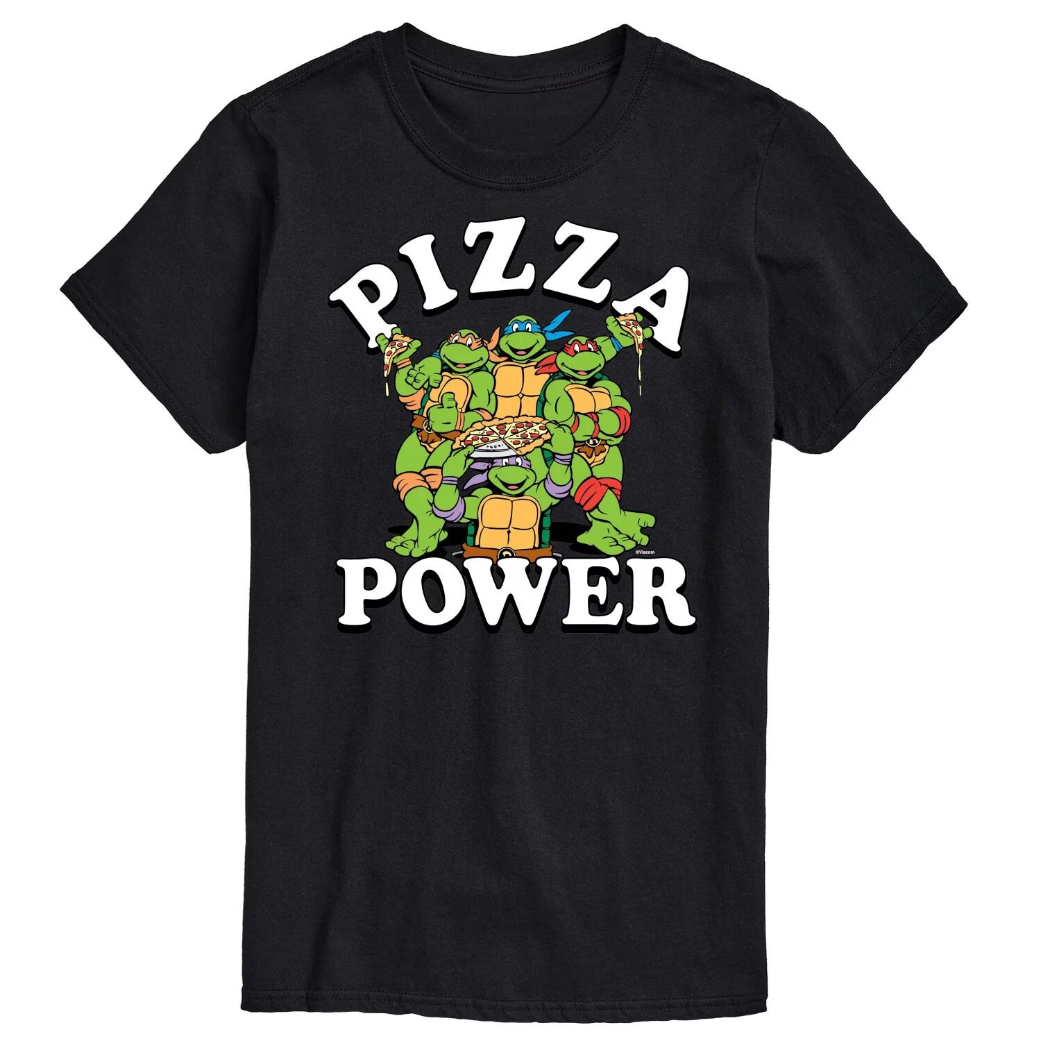 

Футболка с рисунком Big & Tall TMNT Pizza Power License, черный