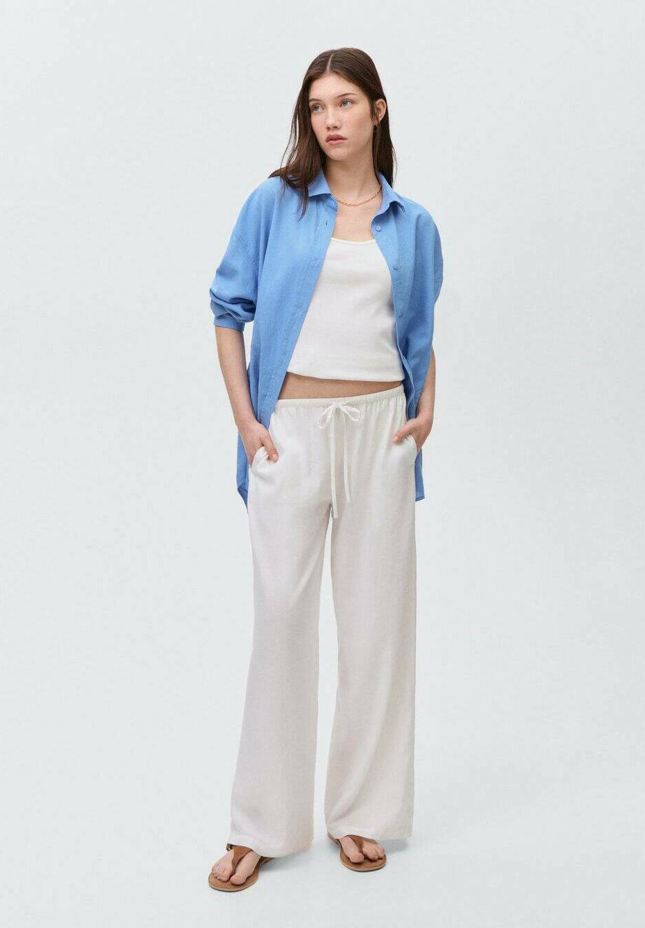 

Рубашка LAGUNAT Mango Kids, светло-голубой
