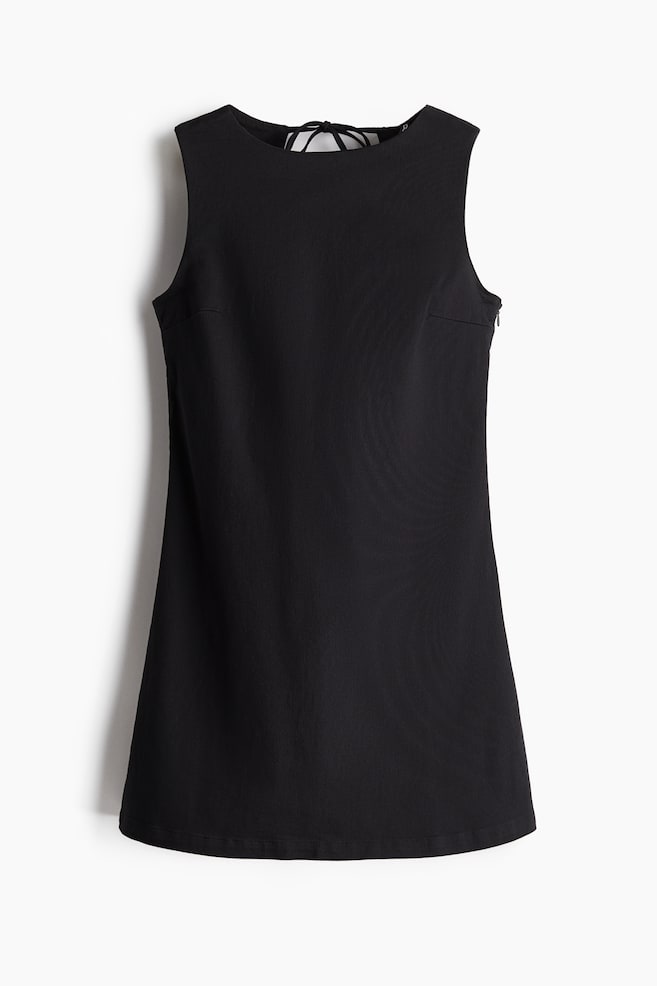 

Платье из хлопка с открытой спиной H&M, черный