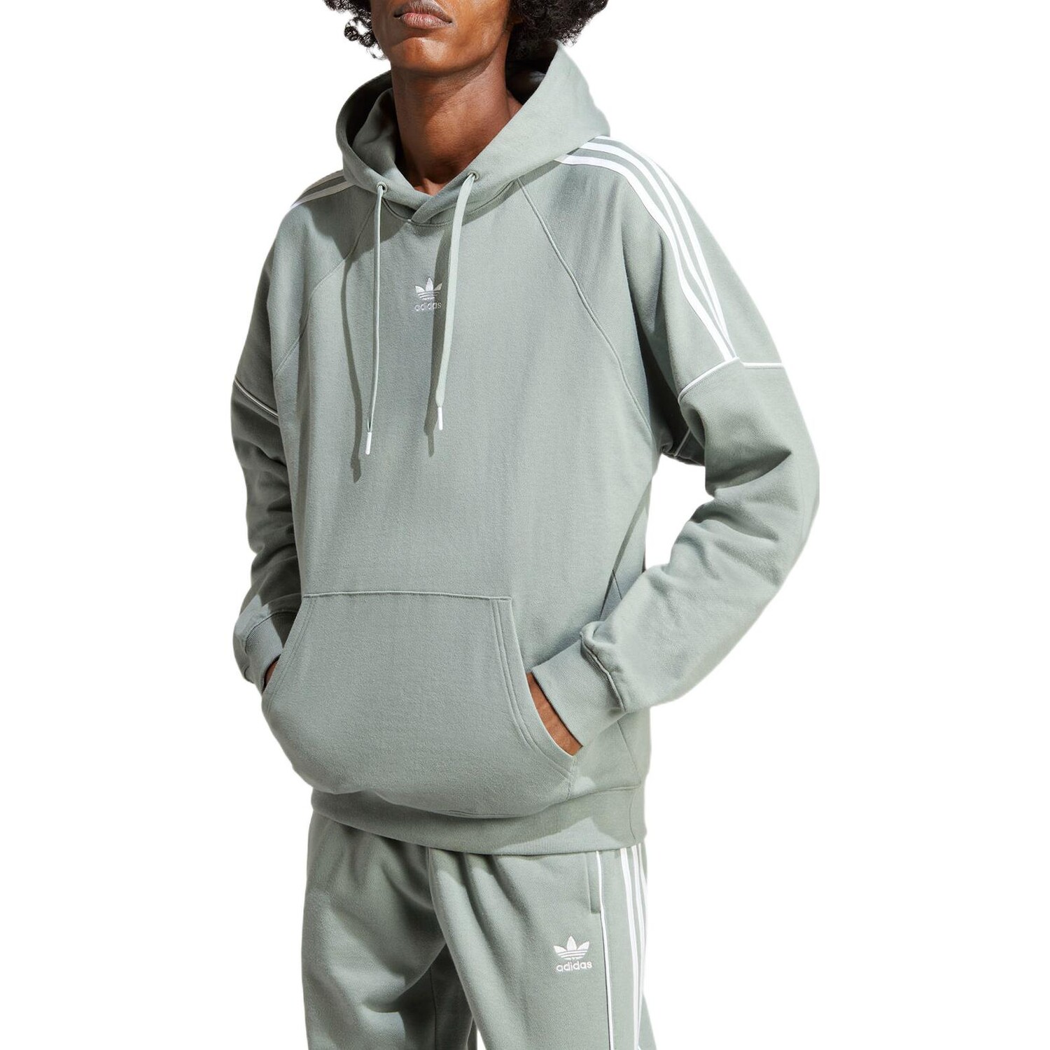 Толстовка REKIVE мужская зеленая Adidas Originals, зеленый — фото 2