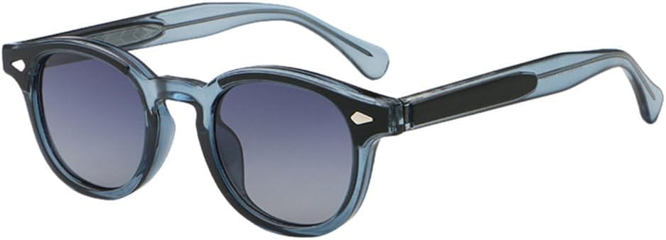 

Круглые солнцезащитные очки MUTYNE для мужчин, коричнево-зеленые, в стиле ретро, ​​солнцезащитные очки для женщин, мужские, с защитой от УФ-излучения UV400, ацетат, женские аксессуары, Grey Blue