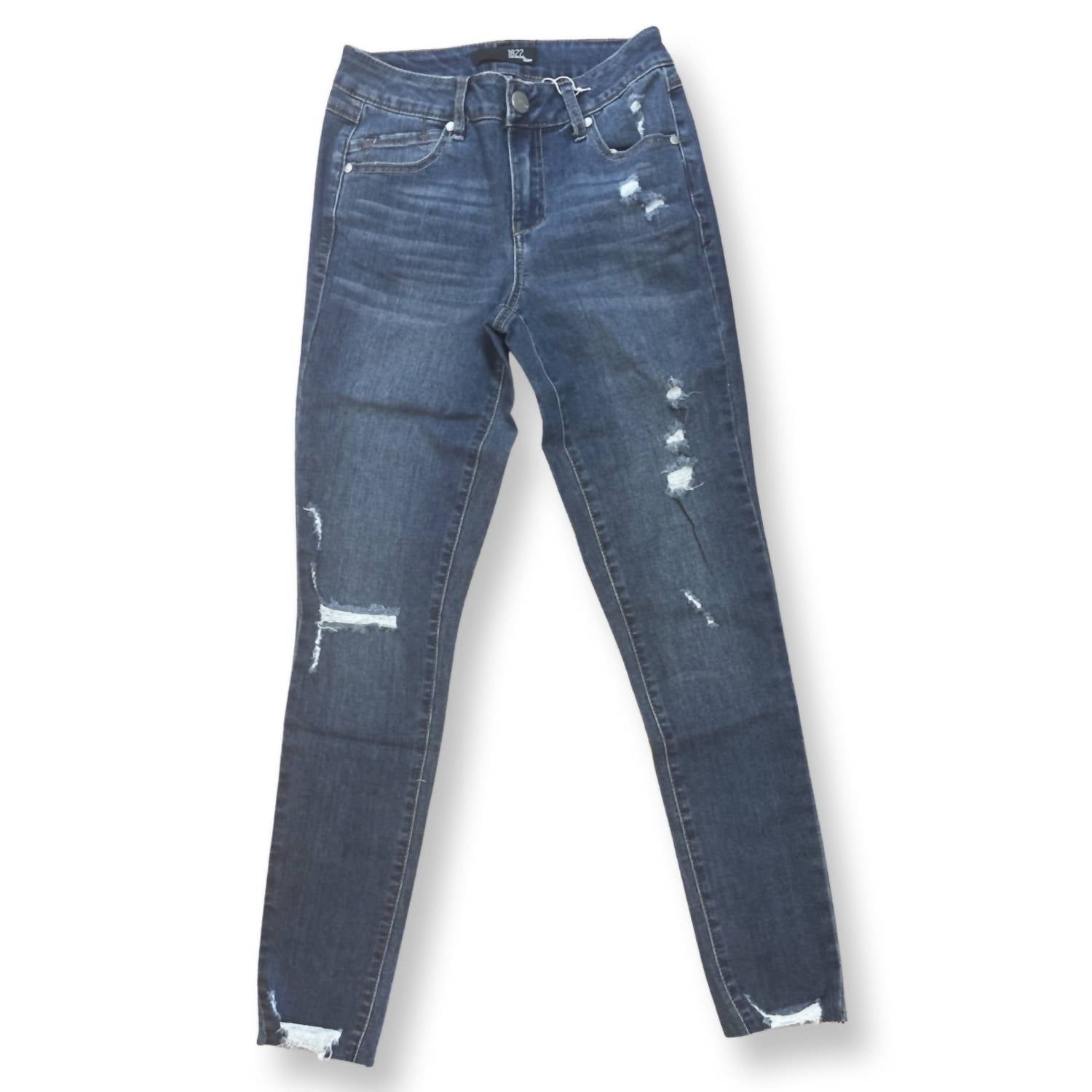

Узкие джинсы с высокой посадкой и щиколоткой, темного цвета 1822 Denim, цвет dark wash