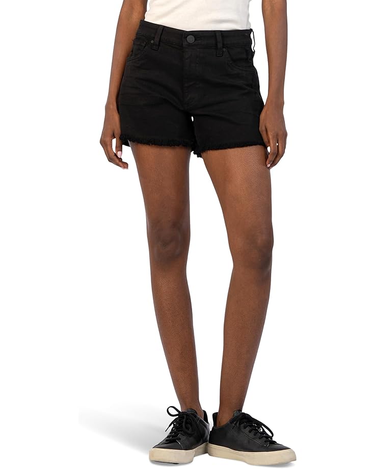 

Шорты KUT from the Kloth Jane High-Rise Long Shorts w/ Fray Hem, цвет Black JM