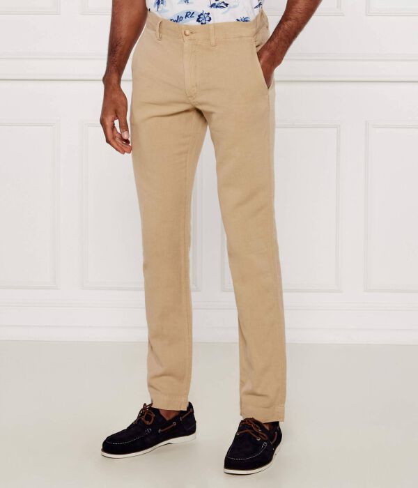 

Льняные брюки Straight fit Polo Ralph Lauren, желтый