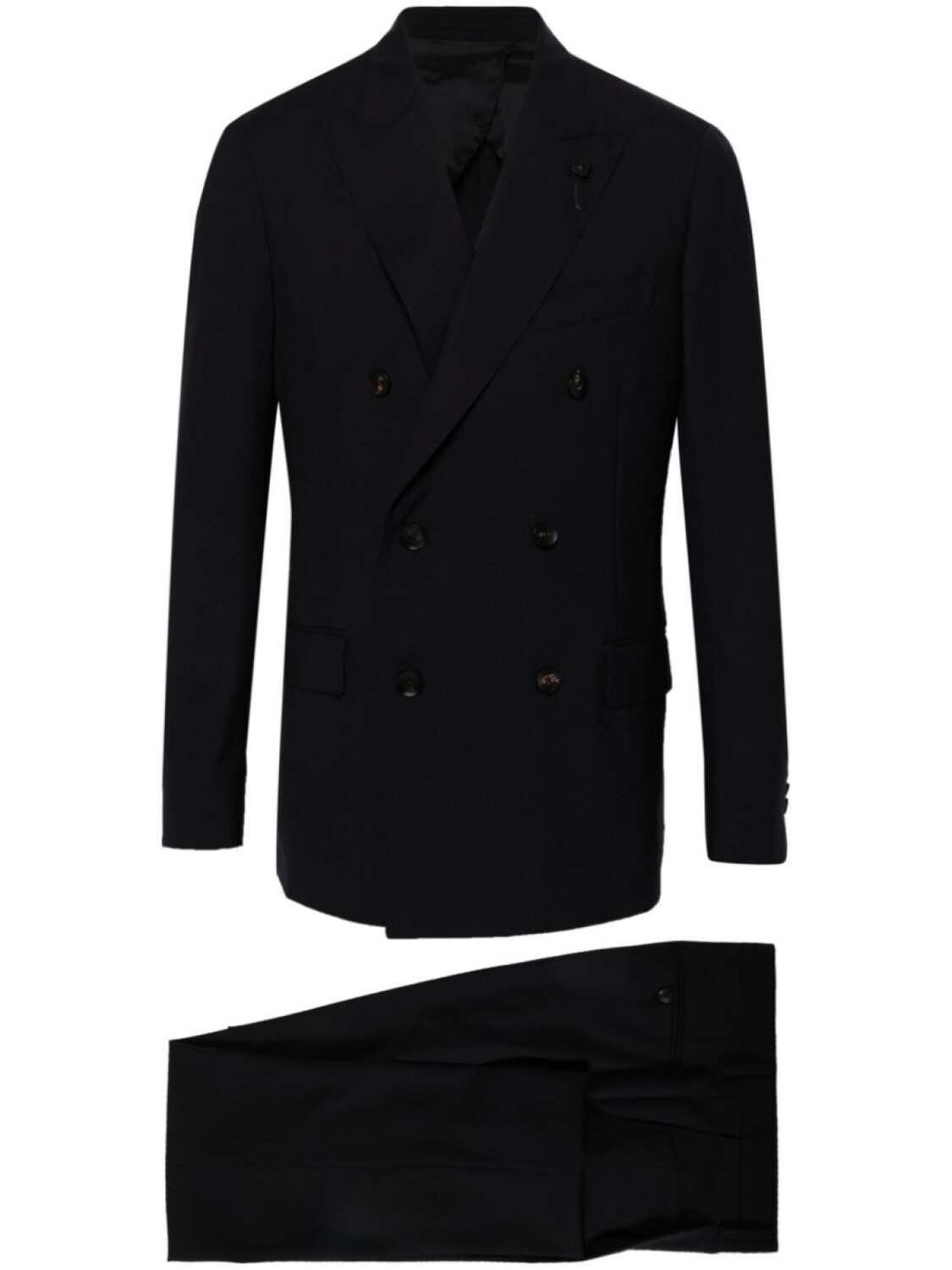 

Lardini шерстяной костюм с двубортным пиджаком, синий