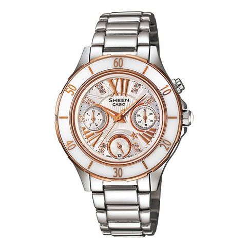 

Часы CASIO Waterproof Sports SHEEN Sapphire Crystal Gold Analog, золотой