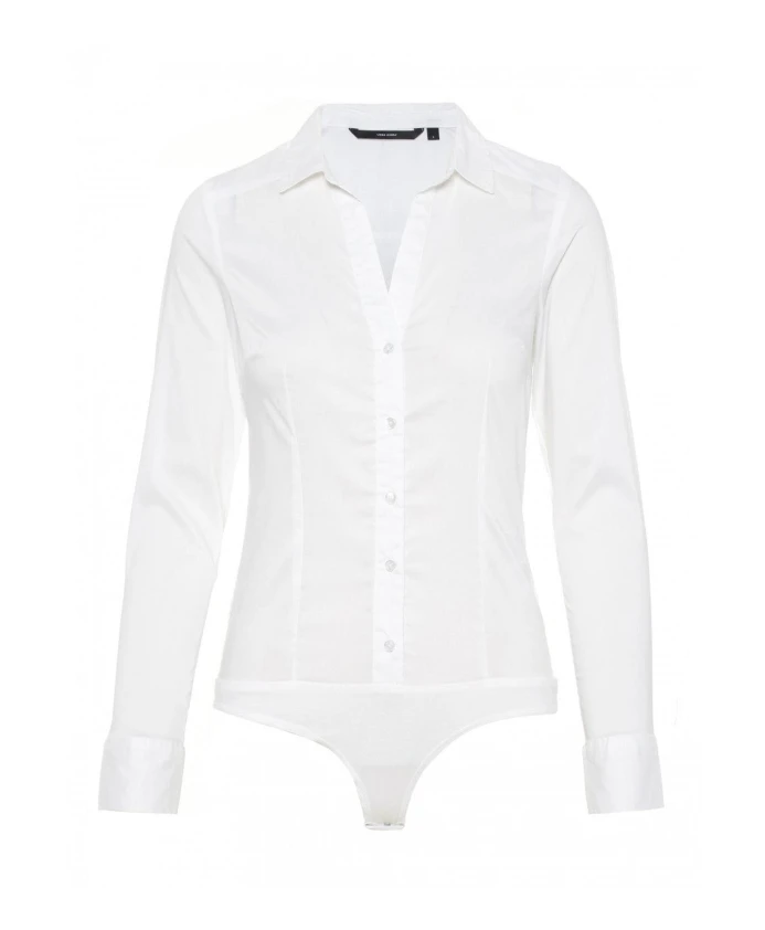 

Классический боди-рубашка с длинными рукавами Vero Moda, белый
