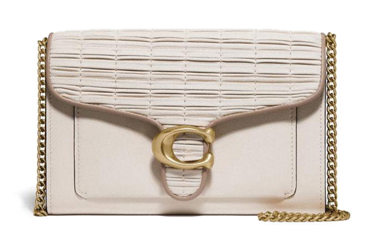 

Сумка через плечо Tabby Cow Leather Chain от COACH женская белая