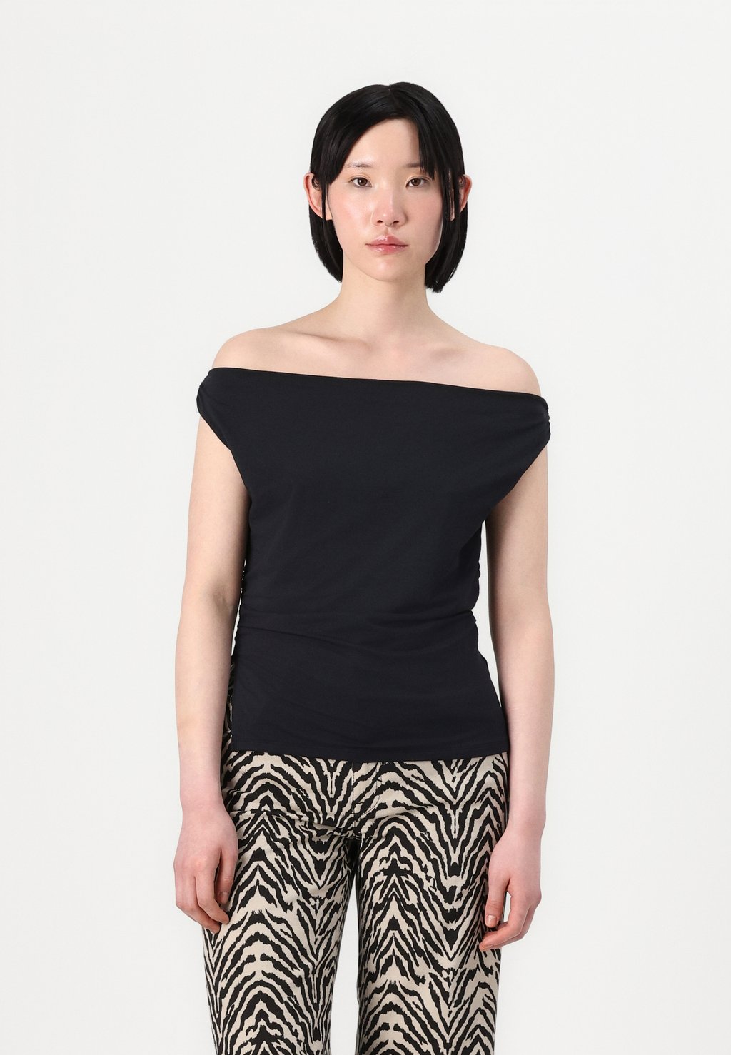 

Топ DRAPED LONGLINE Abercrombie & Fitch, черный