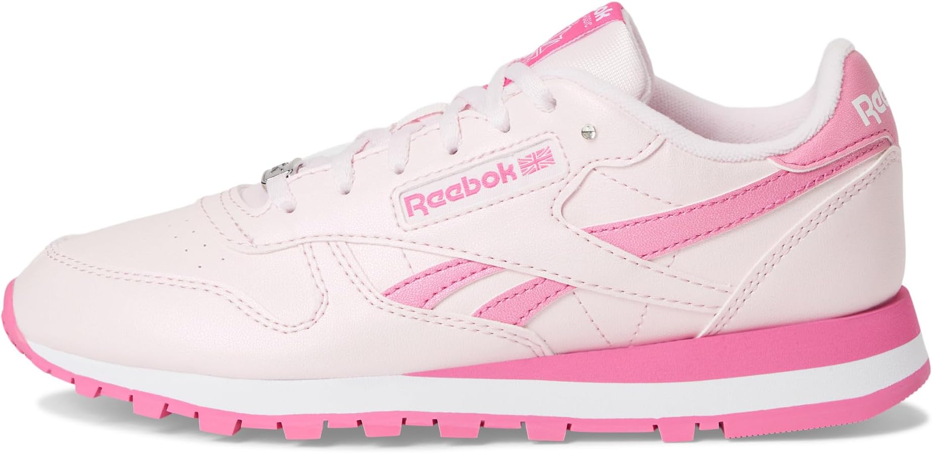 Кроссовки Reebok Kids Classic Leather, Frosted Berry/True Pink/White — фото 4