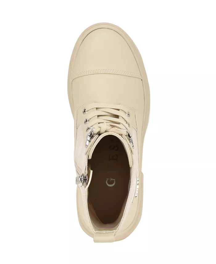 Женские ботинки Yarini Platform Lug Combat Guess, слоновая кость/кремовый — фото 4