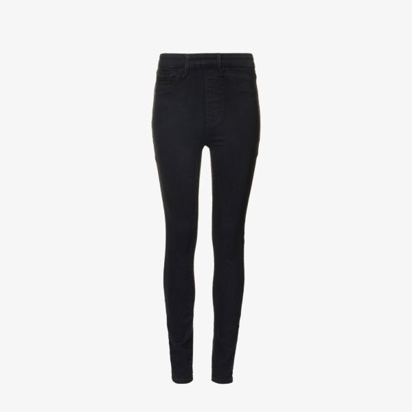

Джинсы Pull On Skinny из эластичного денима узкого кроя со средней посадкой Good American, черный